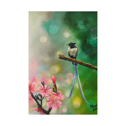 Asian Flycatcher - Matte Canvas Print