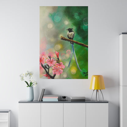 Asian Flycatcher - Matte Canvas Print