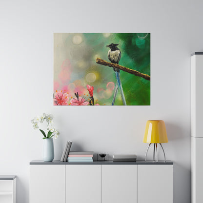 Asian Flycatcher - Matte Canvas Print