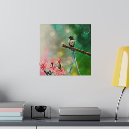 Asian Flycatcher - Matte Canvas Print