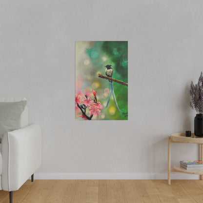 Asian Flycatcher - Matte Canvas Print