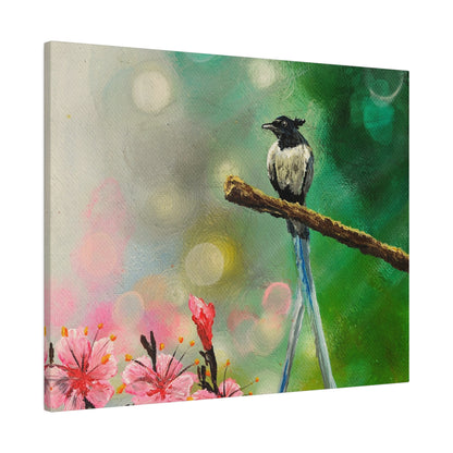 Asian Flycatcher - Matte Canvas Print