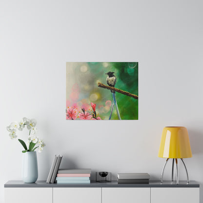 Asian Flycatcher - Matte Canvas Print