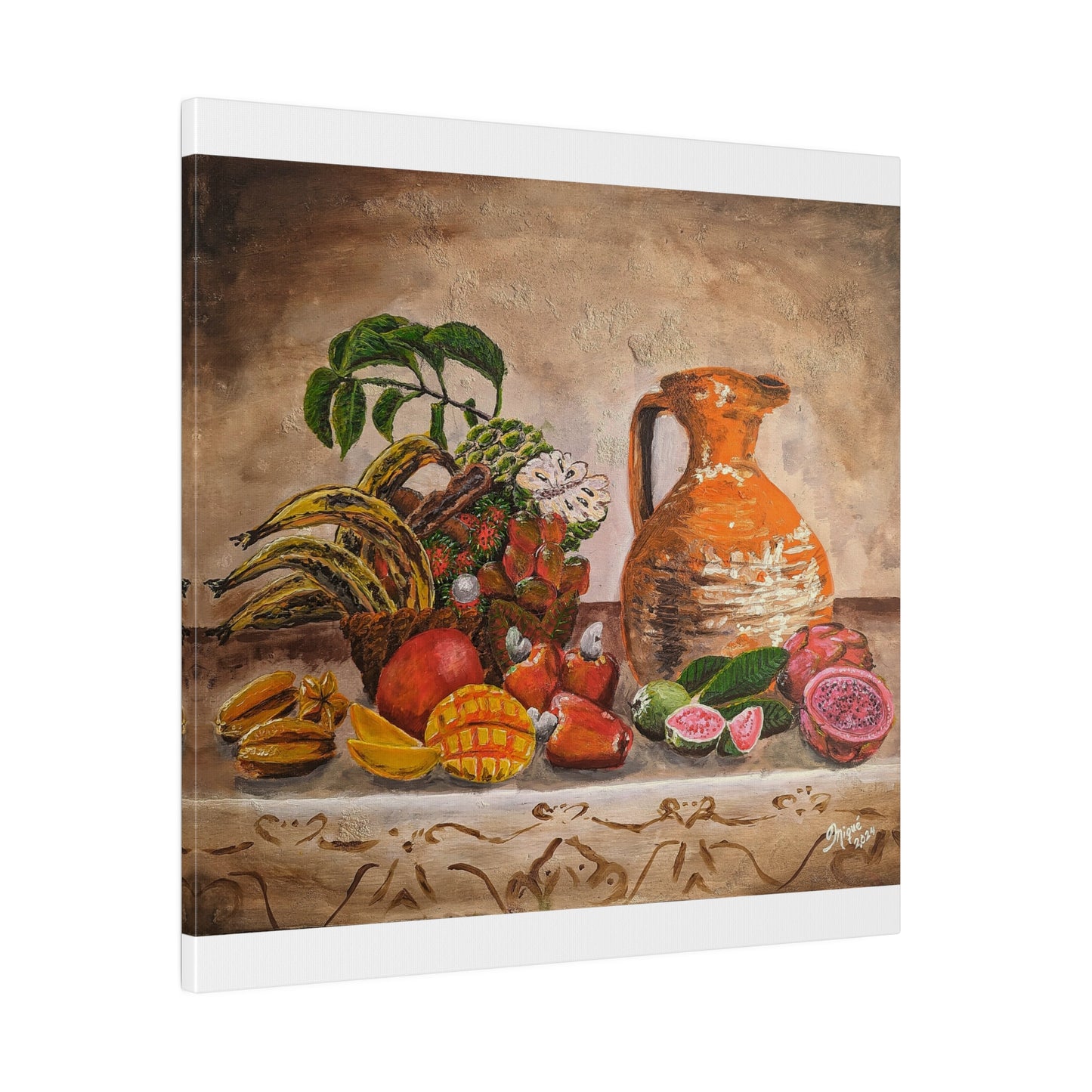 America Tropical Fruits - Matte Canvas Print