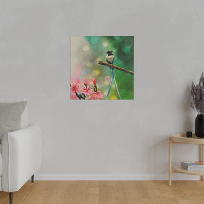 Asian Flycatcher - Matte Canvas Print