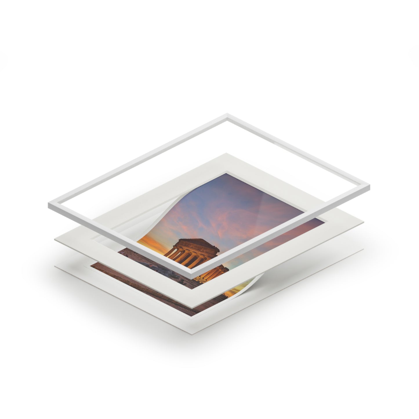 Valle dei Templi - Fine Art Prints with Passepartout Paper Frame