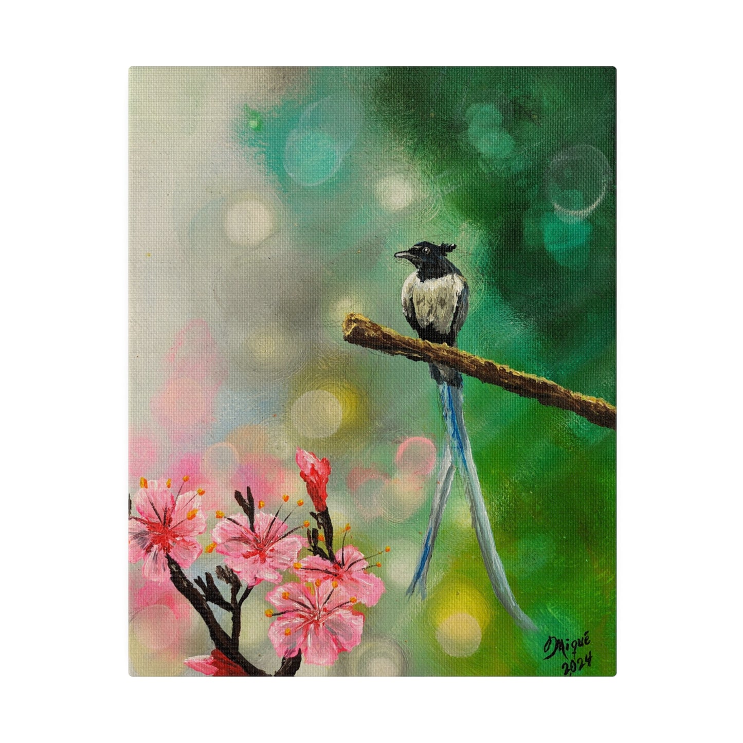 Asian Flycatcher - Matte Canvas Print