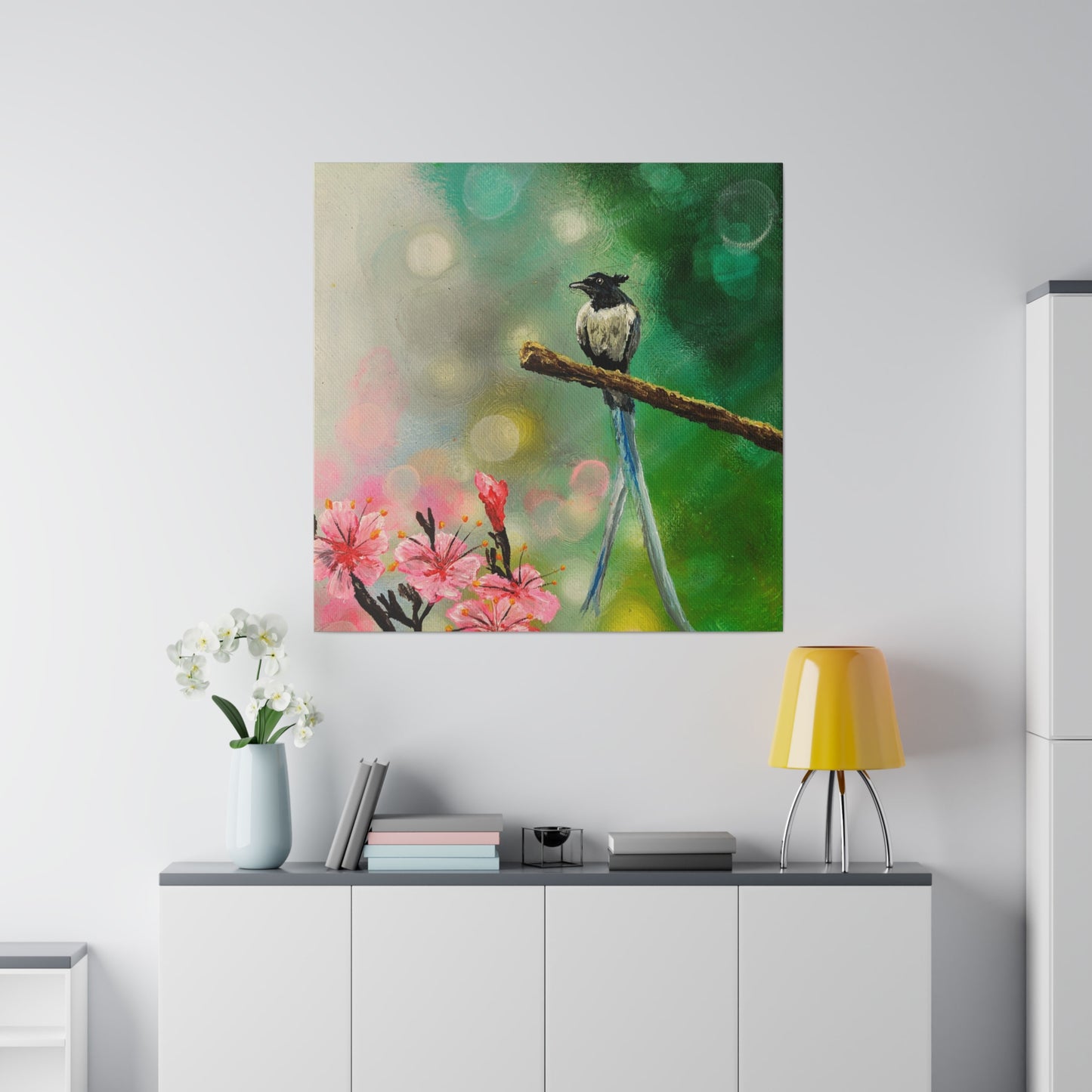 Asian Flycatcher - Matte Canvas Print