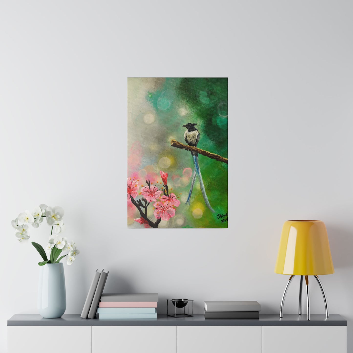 Asian Flycatcher - Matte Canvas Print