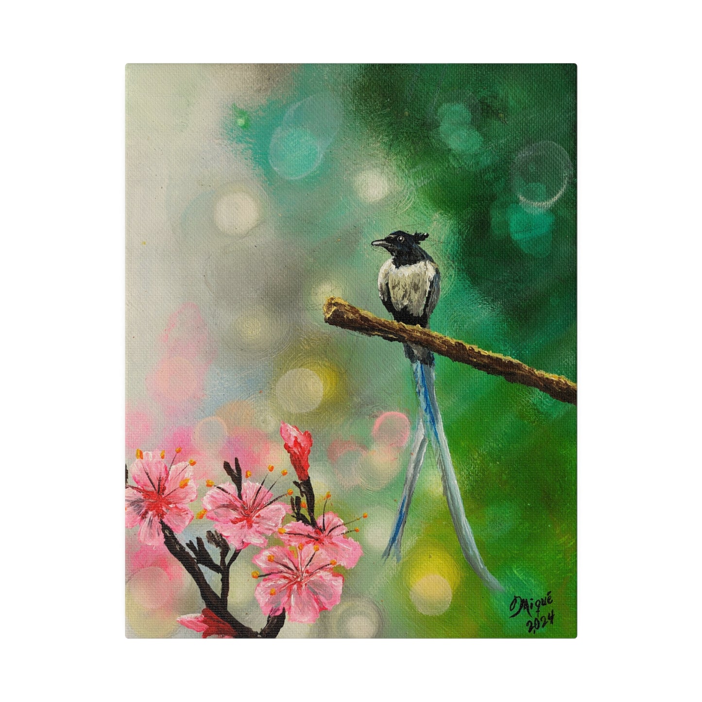 Asian Flycatcher - Matte Canvas Print