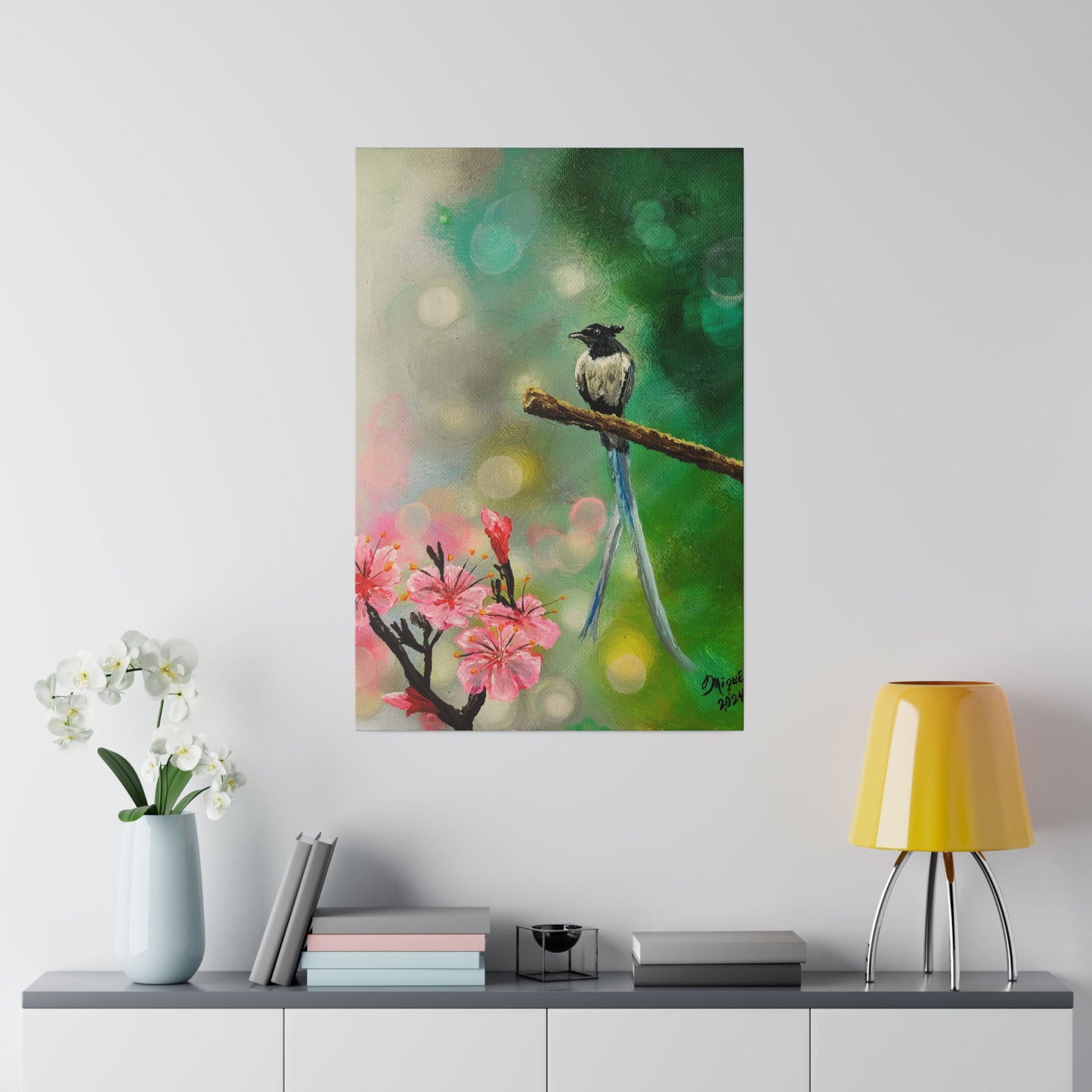 Asian Flycatcher - Matte Canvas Print