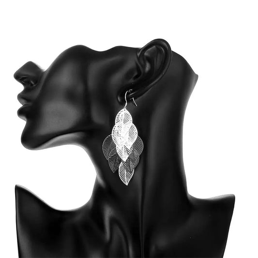 925 Sterling Silver Earrings fashion Jewelry Woman Layered